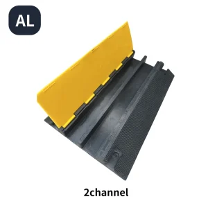 2-Channel Rubber Cable Protector with PVC Cover