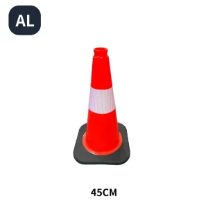 450mm Reflective Flexible Rubber Traffic Cone