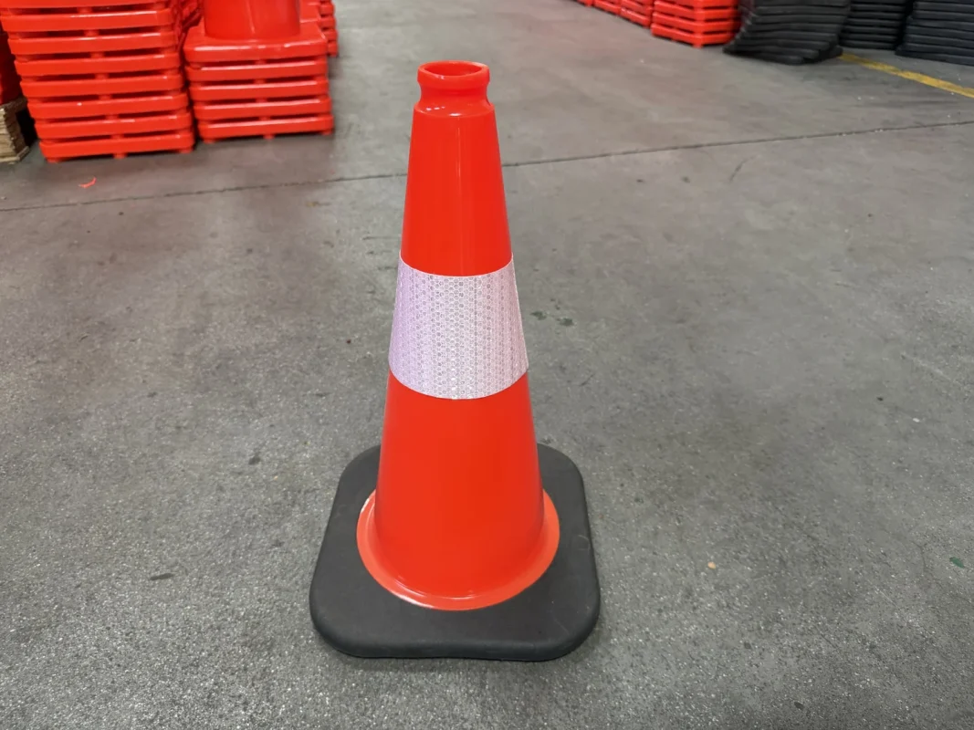 450mm Reflective Flexible Rubber Traffic Cone