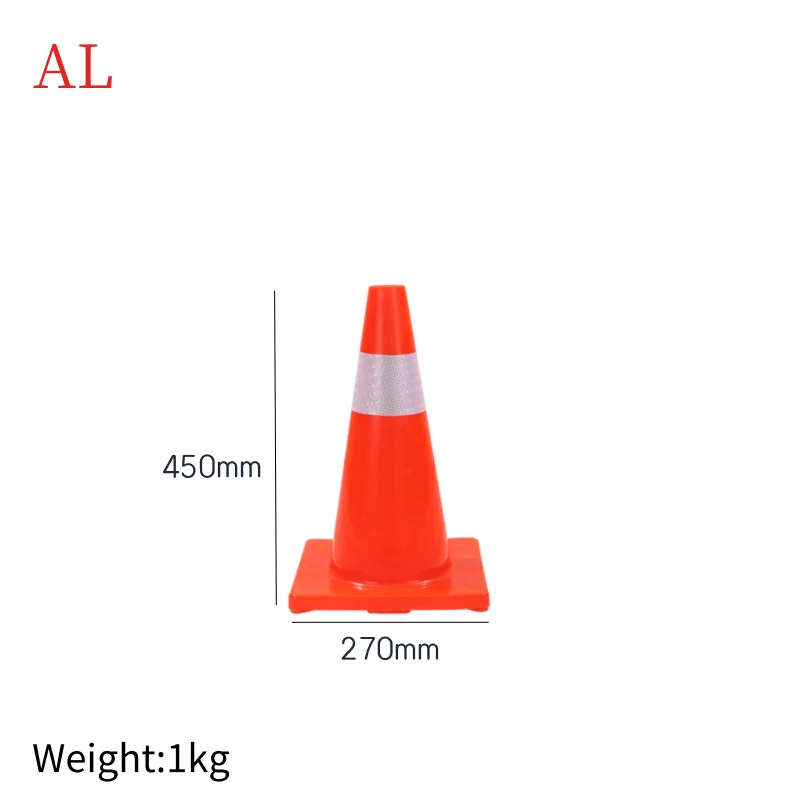 450mm Reflective Flexible PVC Traffic Cone