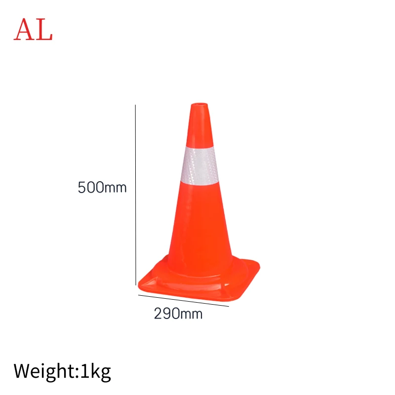 500mm Reflective Flexible PVC Traffic Cone