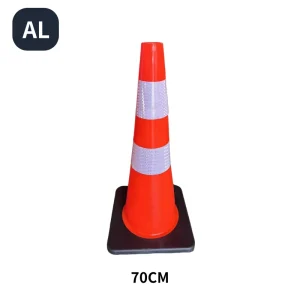 700mm Reflective Flexible Rubber Traffic Cone