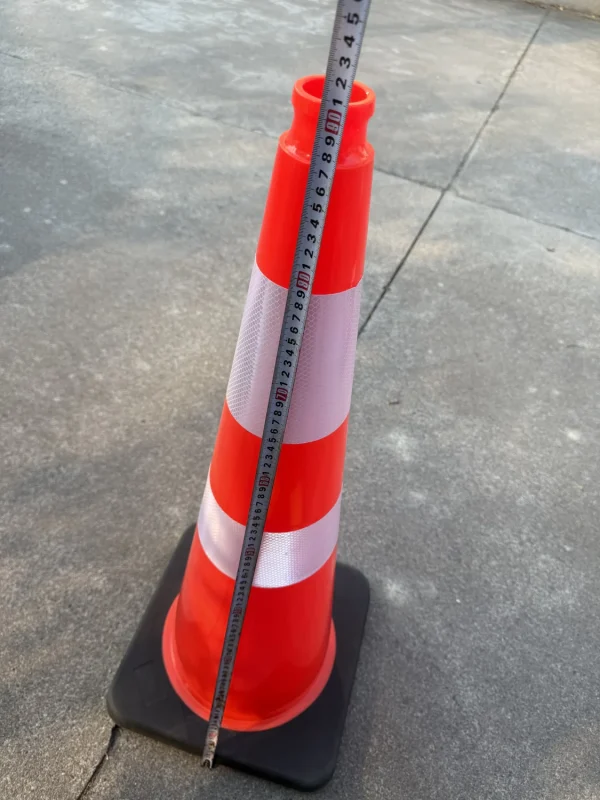 900mm Reflective Flexible Rubber Traffic Cone
