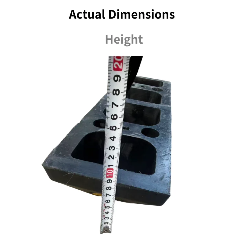Custom logo rubber wheel stopper actual dimension - height