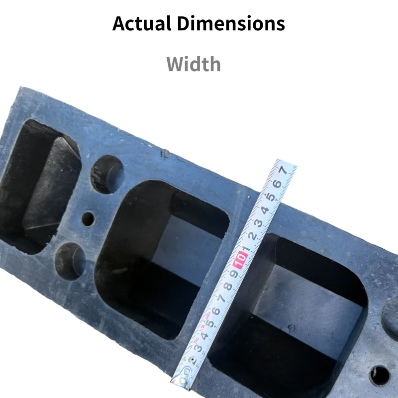 Custom logo rubber wheel stopper actual dimension - width